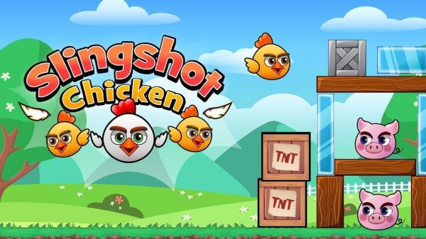 Slingshot Chicken: Physics Puzzle Game