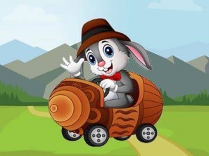 Cartoon Animals In Cars Match 3 Puzzle Game Online